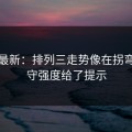 赛前最新：排列三走势像在拐弯：防守强度给了提示