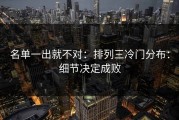 名单一出就不对：排列三冷门分布：细节决定成败